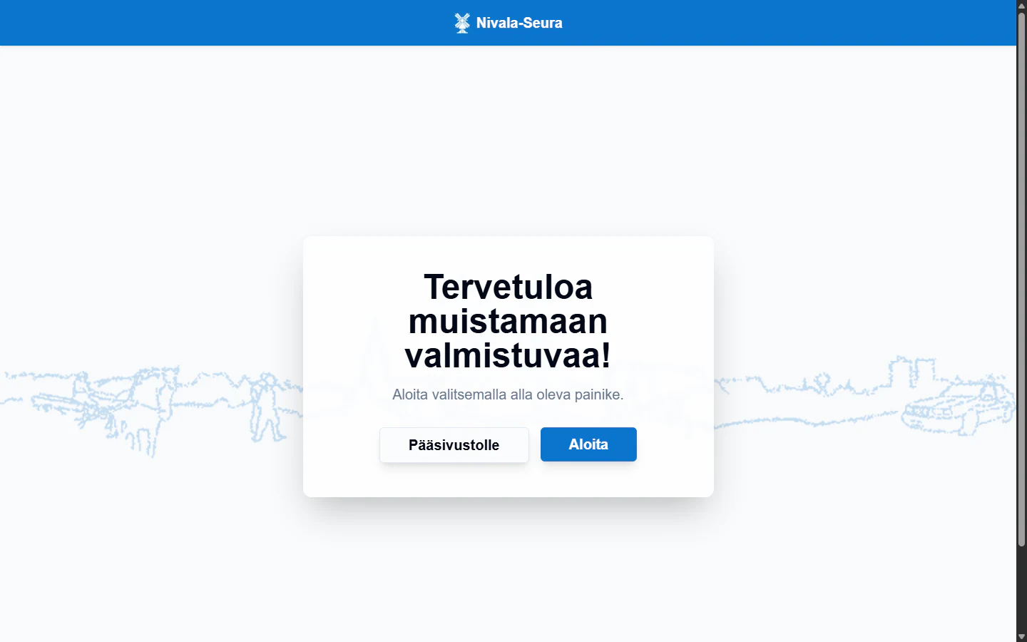 Aloitusnäkymä: Tervetuloa muistamaan valmistuvaa